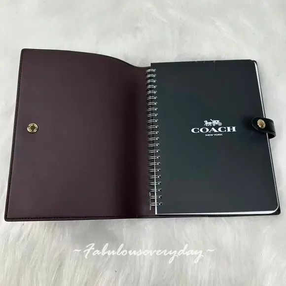 Coach Notebook In Signature Canvas In Brown Black 222 NWT - Picture 3 of 4